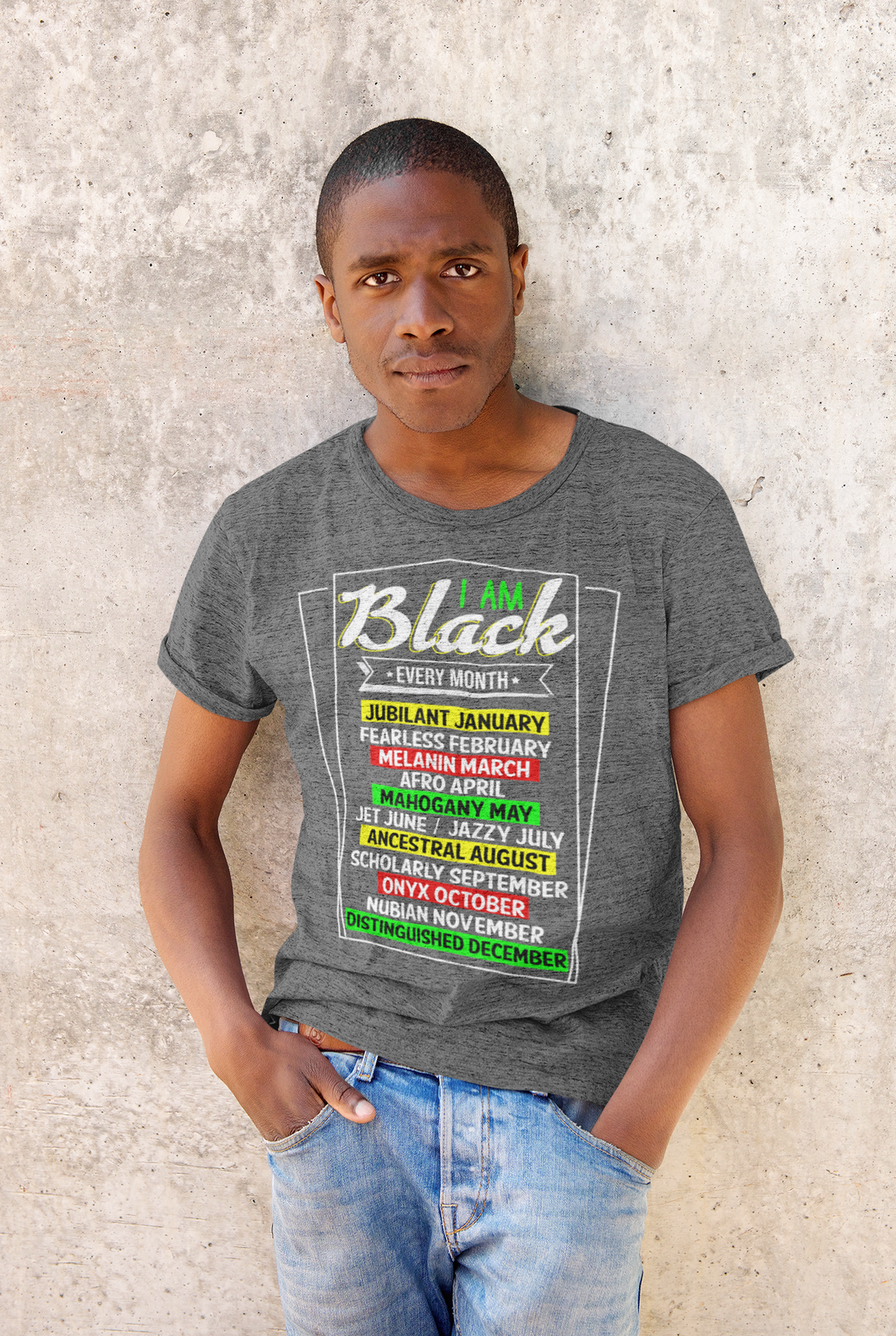 I'm Black Every Month Black History Tee